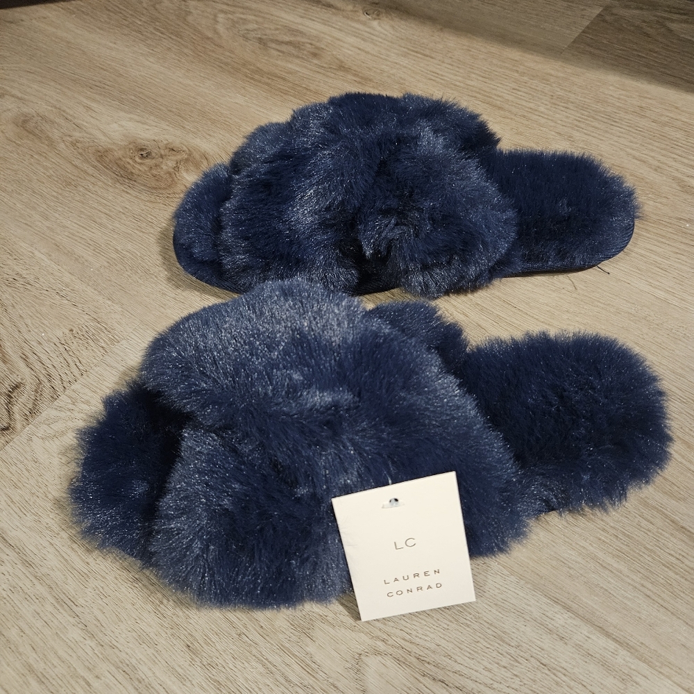 LC Lauren Conrad Blue Slippers